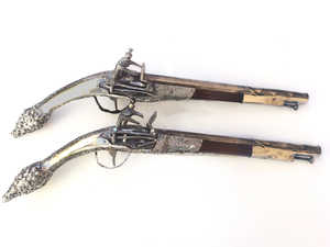celina ledenica wooden silver pistol miquelet 53cm Photo 3