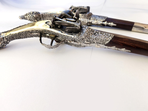 celina ledenica wooden silver pistol miquelet 53cm Photo 5