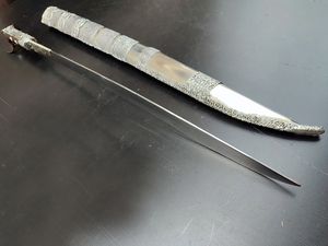 Yataghan carved Inserts mild steel (72cm yatagan)