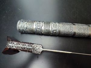 Yataghan carved Inserts mild steel (72cm yatagan) Photo 6