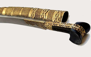 Yataghan carved Inserts Steel (72cm yatagan)