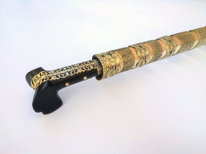 Yataghan carved Inserts mild steel (72cm yatagan)