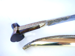 Yataghan carved Inserts (72cm yatagan) Photo 4