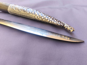 Yataghan Carved with leather (72cm yatagan) Photo 15