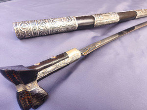 Yataghan Carved with leather (72cm yatagan) Photo 13