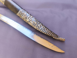 Yataghan Carved with leather (72cm yatagan) Photo 17