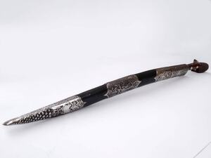 Yataghan Carved with leather (72cm yatagan)