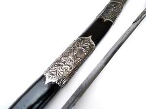 Yataghan Carved with leather (72cm yatagan) Photo 8