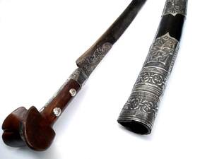 Yataghan Carved with leather (72cm yatagan) Photo 5