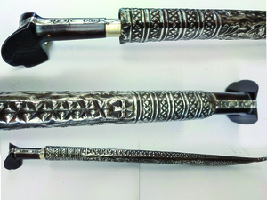 Yataghan carved mild steel (72cm yatagan) Photo 3