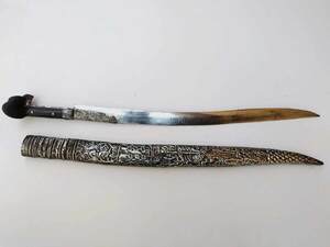 Yataghan carved mild steel (72cm yatagan) Photo 4