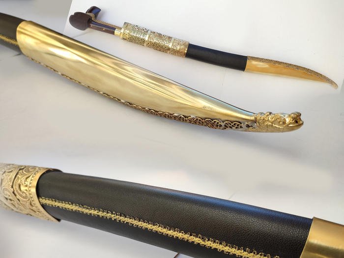 Yataghan carved Inserts Steel (72cm yatagan) Photo 3