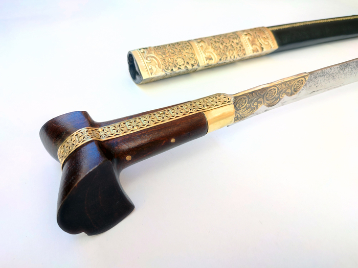 Yataghan carved Inserts Steel (72cm yatagan) Photo 4