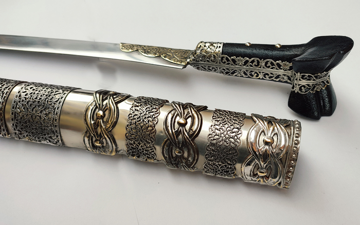 Yataghan carved Inserts Steel (72cm yatagan) Photo 4