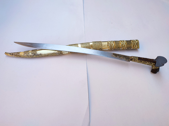 Yataghan carved Inserts Steel (72cm yatagan) Photo 9