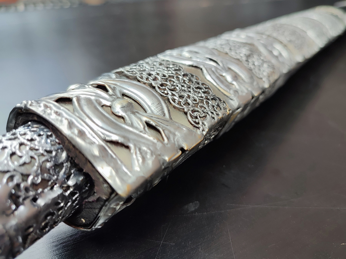 Yataghan carved Inserts mild steel (72cm yatagan) Photo 3