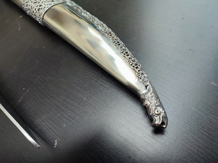 Yataghan carved Inserts mild steel (72cm yatagan) Photo 8