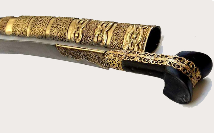 Yataghan carved Inserts Steel (72cm yatagan) Photo 2