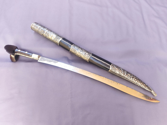 Yataghan Carved with leather (72cm yatagan) Photo 3