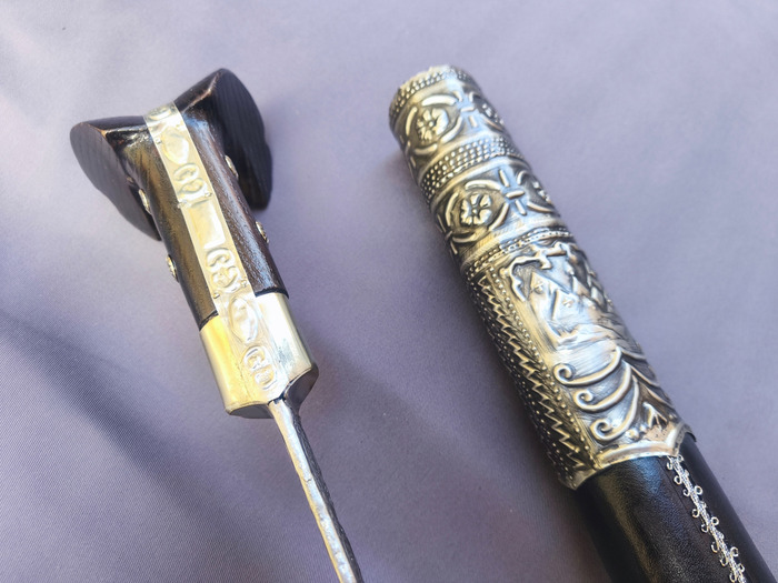 Yataghan Carved with leather (72cm yatagan) Photo 10