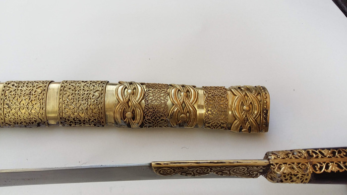 Yataghan carved Inserts Steel (72cm yatagan) Photo 7