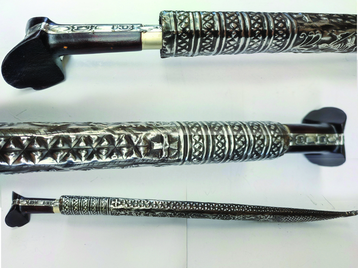 Yataghan carved mild steel (72cm yatagan) Photo 3