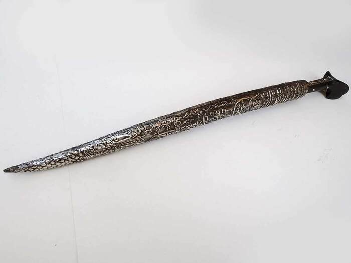 Yataghan carved mild steel (72cm yatagan) Photo 6